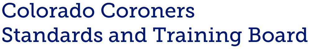 Colorado Coroners Standards & Training Board
